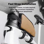 LinkMejor Portable Bike Tube Bag Waterproof Big Capacity Top Zipper Hook Loop Strap Installation Nylon Bicycle Frame Bag for MTB Outdoor Riding
