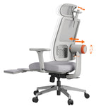 LinkMejor MagicH-BPro Ergonomic Chair with Footrest, Auto-Following Backrest Headrest, Adaptive Lower Back Support, Adjustable Armrest, 4 Positions to Lock