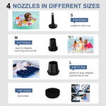3600mAh Mini Inflator Pump Electric Air Pump with 4 Nozzles Inflator Deflator USB Rechargeable Small Pump for Air Mattress Camping Bed Pool Toys