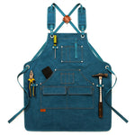 Multi-Pocket Design Canvas Apron for Hairstylists Bakers Coffee Shops Gardeners Woodworkers Restaurant Enduring