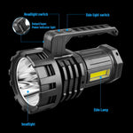 LinkMejor Brightest Power Charger Rechargeable Built-in Batter Flashlight Search high Light Rechargeable Light