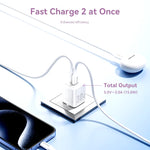 [GaN Tech] Vention FEQ 30W 2-Port USB PD Charger USB-A+USB-C PD3.0 QC3.0 PPS FCP AFC Apple2.4A Fast Charging Wall Charger Adapter EU Plug for iPhone 16 15 14 Pro Max for Samsung Galaxy Z Flip6 for Huawei Mate XT for Xiaomi MIX Fold4