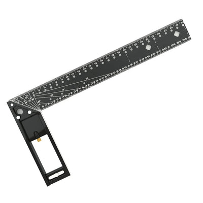 Multifunctional Right Angle Ruler High Carbon Steel 1.5mm Thickness Aluminum Handle 300mm/400mm for Woodworking and Construction