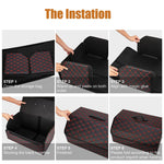 Large Capacity Car Trunk Organizer Storage Box Car Multi-Purpose Tool Storage Box Storage Organization Leather Folding Emergency Storage Box