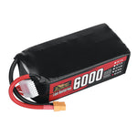 LinkMejor Power 22.2V 6000mAh 100C 6S LiPo Battery XT60 Plug with T Plug Adapter for RC FPV Racing Drone Airplane