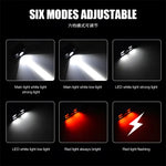 Mini Rechargeable LED Headlight Powerful Inductive Head Lamp White and Red Light Outdoor Camping Fishing Emergency Working Lamp