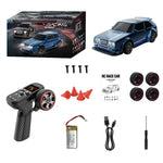 LinkMejor KF30 RTR 1/43 2.4G 4WD Drift RC Car Gyro Mini Race LED Light Radio Control High-Speed Motor On-Road Racing Vehicle Model Boys Gifts Toys