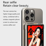 Magnetic Selfie Monitor Screen for Smartphone Rear Camera High-Resolution Display Wireless Connection Portable Design 3.97 Inches for iOS Phone Android