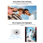 LinkMejor ZV200 5K Resolution 2.7 inch LCD Screen Action Camera High Definition Recording Hands Free Auto Shooting