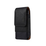 6.1/6.5/6.9 Inch Universal Leather Men's Waist Bag Magnetic Closure Fixed Strap Mobile Phone Belt Clip Case