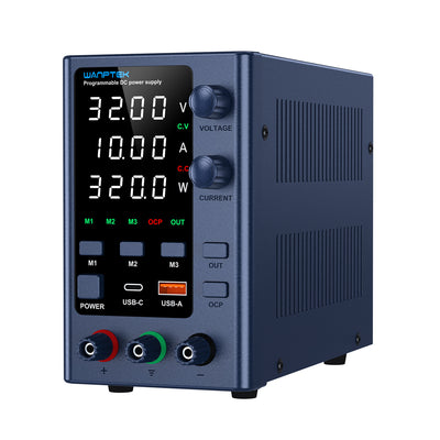 LinkMejor Regulated Power Supply EPS1602 0-160V Voltage 0-2A 0-10A Current (Multiple voltage options) Multi-Function Protection Superior Stability Digital Display ideal for Diverse Electronics Application EPS3205/EPS3210/EPS6205/EPS1203/EPS1602