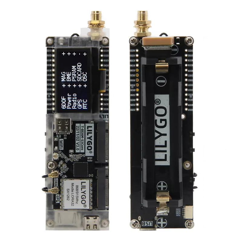 LinkMejor® Meshtastic T-Beam SUPREMEESP32-S3 Development Board SX1262 LoRa Module 433/868/915MHz WiFi Bluetooth 1.3 inch OLED