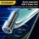 LinkMejor ES-CC16 89W 2-Port USB PD Car Charger Adapter USB-A+USB-C PD QC3.0 Support FCP SCP VOOC Fast Charging for iPhone 15 14 13 Pro for Huawei Nova Flip for Samsung Galaxy Z Flip6