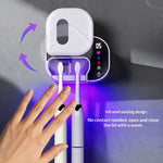 Tevorex Portable Toothbrush Sterilizer UVC Auto Sterilization Heating Drying Timer Type C Rechargeable with LED Display for Home