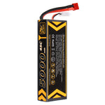 LinkMejor 7.4V 5000mAh 45C 2S Lipo Battery T Plug for 1/10 RC Racing Car