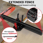 LinkMejor Woodworking M1 Pro Angle Miter Gauge with Extended Fence for Table Saw Router Table Precision Angle Setting Gauge for Wood Cutting Sawing