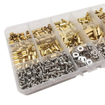910Pcs M3 Copper Standoff Screws Nuts Washers Assortment Kit 6mm to 14mm Standoffs for PCB Mounting Hardware DIY Projects Electronics