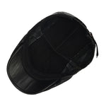 Collrown Berets Mens Flat Caps Genuine Leather Duck Tongue Cap Classic Adjustable Casual Driving Cabbie Hat