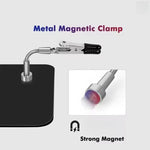 2Pcs 4Pcs Magnetic PCB Holder Flexible Metal Arms Soldering Station Fixture 360 Degree Rotating Alligator Clips Heavy Duty Tool for Electronics Repair Jewelry Crafting