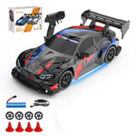 LinkMejor 8607 RTR 1/24 2.4G 4WD 30km/h Drift RC Car GTR Mini Race High Speed Racing LED Light On-Road Radio Control Vehicles Models Toys