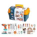 DIY Tool-Themed Assembly Toy Simulation Electric Drill Screw Removal Multi-Functional Education Tool Kit for Kids Birthday Christmas Gift