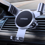 LinkMejor LP493 Car Air Vent Gravity Mount Stand with Universal Rotary Ball Aluminum Alloy Clamp Support for 4.7-7.2 inch Mobile Phones
