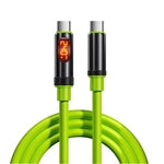 240W High-Speed USB Type C to Type C Charging Cable with LED Display for Car Quick Charge