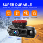 LinkMejor A6709 4 Channel Recording 4K 3 Inch Screen Car DVR Dash Cam GPS WiFi HD Night Vision G Sensor Motion Detection