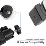 YG300 360° Gimbal Rotary Projector Stand Bracket 180mm Height 92g Lightweight Alloy ABS Projector Stand 90° Tilt Quick Lock Universal Mount for Camera Phone Webcam