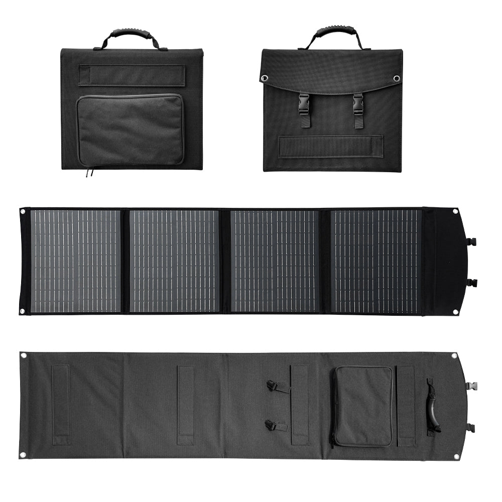 LinkMejor Foldable Portable 100W Solar Panel Fast Charging Power Charger for Outdoor Camping