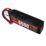 LinkMejor Power 11.1V 6500mAh 60C 3S LiPo Battery T Plug for RC Car