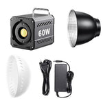 ZU60 60W COB Video Dimmable Light 2700-7500K Handheld Photographic LED Light for Photo Studio Film Camera Shooting Live Streaming