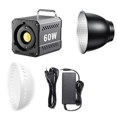 ZU60 60W COB Video Dimmable Light 2700-7500K Handheld Photographic LED Light for Photo Studio Film Camera Shooting Live Streaming