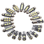 20pcs 6000K Car LED Light Decoding Reading Light Set White Light License Plate Light for Mercedes/Benz C W204 2008-2015