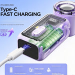 Tevorex K7 Portable Handheld Fan 199 Speed Levels Type C Fast Charging Rechargeable Mini Foldable Fan with LED Display for Travel Office