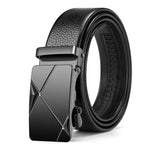 120cm Fashionable Business Casual Men's Belt Auto Metal Buckle PU Leather Adjustable Pants Waistband for Male