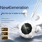LinkMejor Sleeping Earbuds Wireless bluetooth V6.0 Earphone Panoramic Surround Sound LED Digital Display In-ear Sports Headphone with Lanyard