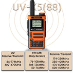 Quansheng UV-K588 Dual Band Walkie Talkie 512KB Large Memory 136-174MHz 400-470MHz VHF/UHF Ultra-Wide Frequency 10 NOAA Channels Wireless Handheld Two Way Radio for Secure Private Calls