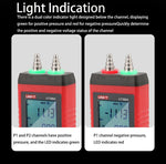 LinkMejor UT366A Digital Manometer Pressure Gauge Wind Speed Air Pressure Difference Measurement Compact Energy Saving Multi Unit Display Automatic Shutdown