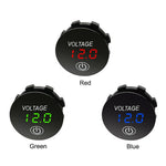 LinkMejor Digital Voltmeter 12V Waterproof Voltmeter Battery Tester with Digital Touch Display Panel for Car and Marine