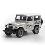 LinkMejor HG4-211 RTR 1/16 2.4G 4WD RC Car for TOYOTA FJ40 Land Cruiser Off-Road Truck with Winch LED Light Sound Smoke Simulated Suspension Metal Drive Shaft Spring Wheel Hub Remot Control Vehicles Models Toys