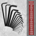 Heat-Treated Steel Allen Wrench Set 35-Piece SAE and Metric Hex Keys Black-Oxide Finish Torque Handle High Leverage Long and Short Keys Easy Organization