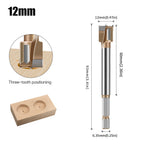 10mm to 50mm Professional Hexagonal Shank Woodworking Hinge Boring Bit Tungsten Carbide Blade Three-Tooth Double Blade Design Multiple Sizes