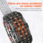 2pcs Full Cover Tire Snow Chains Anti-Slip Sand Muddy Roads with Quenched Steel Studs Winter Safety Emergency Necessities For Cars SUV Truck ATV Motorcycle