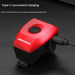 LinkMejor 120dB MTB Electric Bells with Strap Mountain Bike Loud Bell Type‑C Charging Electronic Super Loud Bell E-bike Scooter