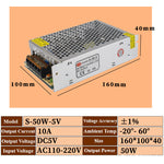 5V 25W 50W 100W Switching Power Supply Source Transformer AC DC SMPS For LED Strip Light CCTV Motor