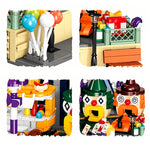 LinkMejor JJ9238 Creative MOC Game Amusement Park with Clown Characters Building Block Brick Assembly Kit for Children Birthday Gift Toys