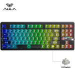 LinkMejor F87 Pro V2 Custom Mechanical Keyboard with LED Matrix Display Gasket Structure Wireless Tri-Mode 80% Layout RGB Hotswap Keys 8K Return 10000mAh Esports Gaming Keyboard