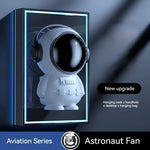 Personal Mini Fan Astronaut Leafless Fan Cute Spaceman Ornament USB Rechargeable Quiet Handheld Fan Portable Cordless Fan for Travel Outdoor