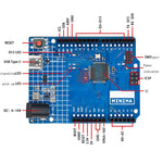 UNOR4 with WiFi Basic Start Motherboard Kit Entry Level Development Board 830 Breadboard LED Potentiometers OLED Display SR-501